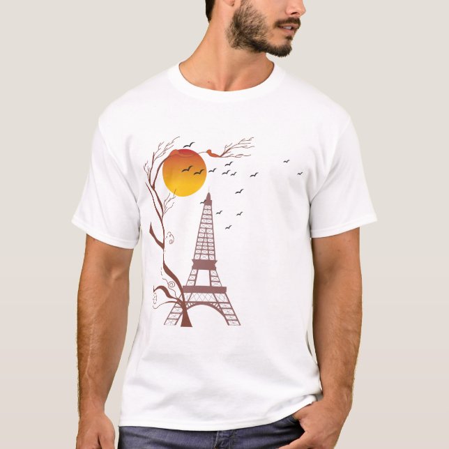 Camiseta Torre Eiffel, otoño (Anverso)
