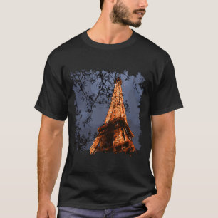 Camiseta Torre Eiffel París Francia de noche majestuosa