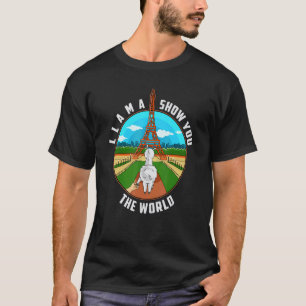Camiseta Torre Eiffel, París, Francia Llama Le Muestra El M