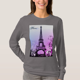 Camiseta Torre Eiffel Paris Larga funda T-Shirt