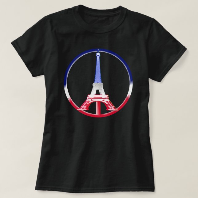 Camiseta Torre Eiffel Paris Peace (Diseño del anverso)