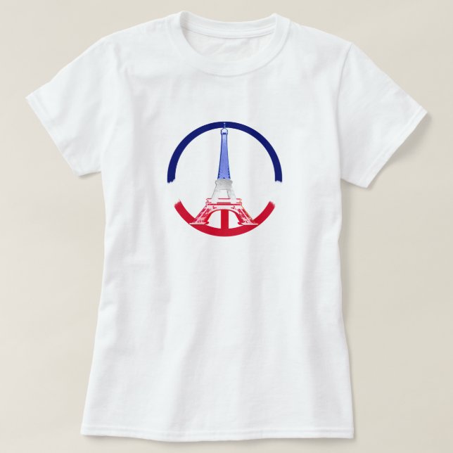 Camiseta Torre Eiffel Paris Peace (Diseño del anverso)