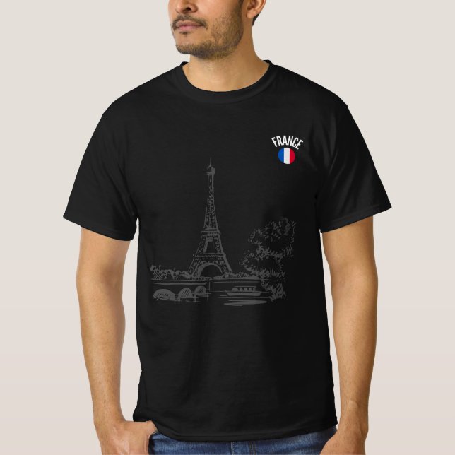 Camiseta Torre Eiffel personalizada Francia Orgullo 2026 Ca (Anverso)