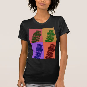 Camiseta Torre inclinada de arte pop de Pisa