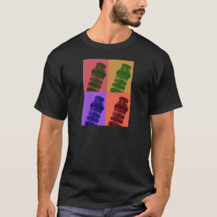 Camiseta Torre inclinada de arte pop de Pisa