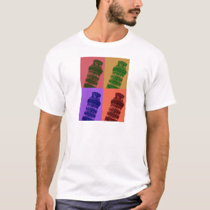 Camiseta Torre inclinada de arte pop de Pisa