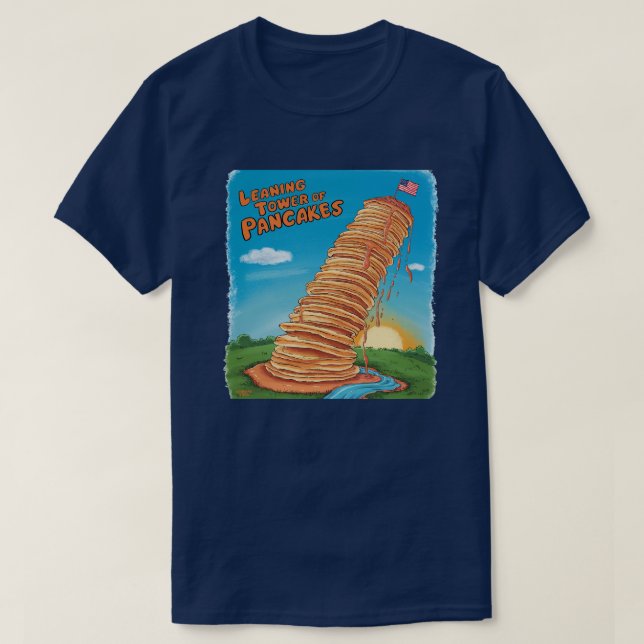 Camiseta Torre inclinada de crepes (Diseño del anverso)