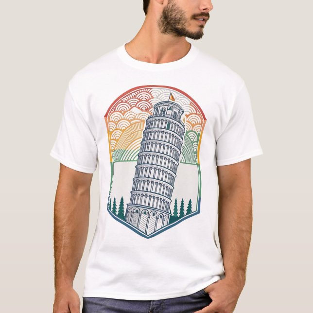 Camiseta Torre inclinada de Pisa (Anverso)