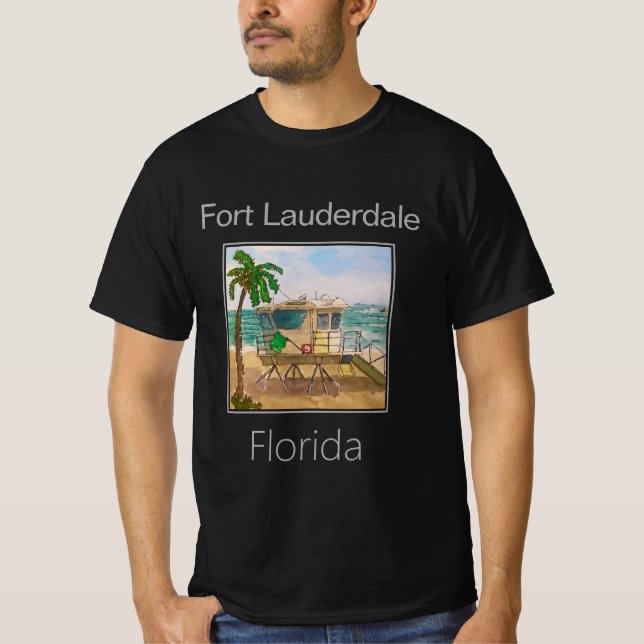 Camiseta Torre Lifeguard, Fort Lauderdale, Florida (Anverso)