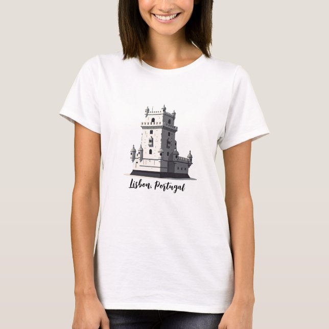 Camiseta Torre Lisboa Portugal Belém (Anverso)