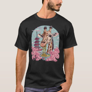 Camiseta Torre Pagoda de Fideos Japoneses Ramen de Jirafa