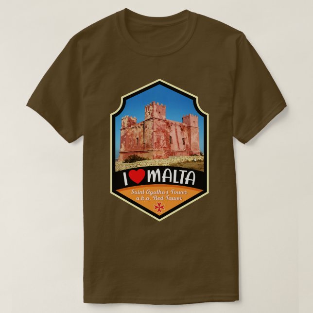 Camiseta Torre Saint Agathas de Malta (Diseño del anverso)