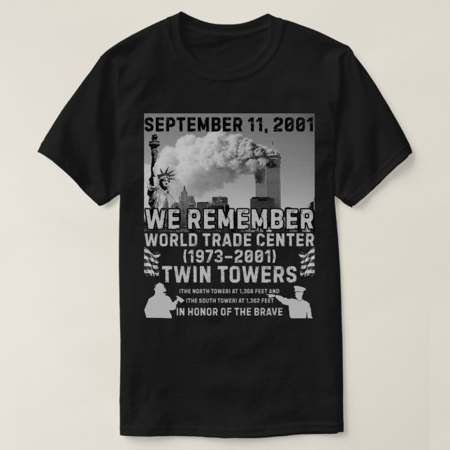 Camiseta Torres gemelas 9/11 (Diseño del anverso)