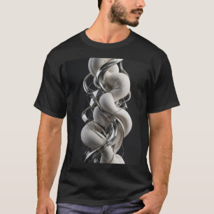 Camiseta Torsión vertical de cromo - Abstracto 3D Premium