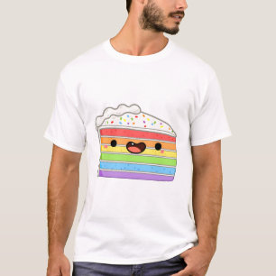 Camiseta Torta de Arcoíris Kawaii