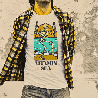 Camiseta Torta de cráneo en la playa"