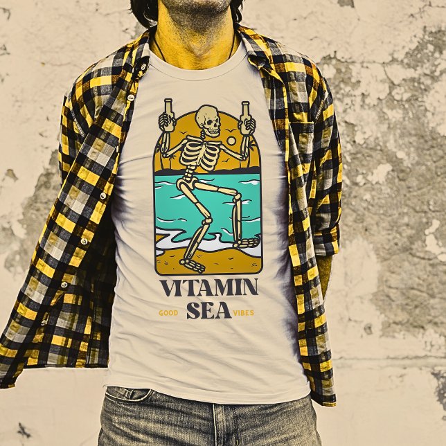 Camiseta Torta de cráneo en la playa" (Subido por el creador)