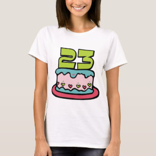Camiseta Torta de cumpleaños de 23 años