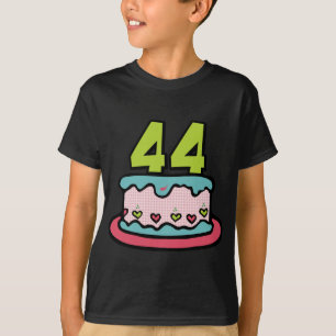 Camiseta Torta de cumpleaños de 44 años