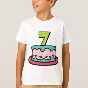 Camiseta Torta de cumpleaños de 7 años