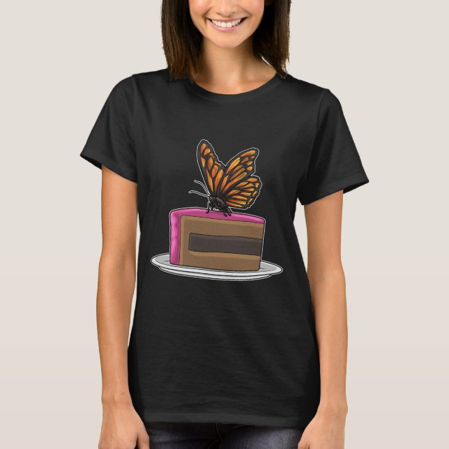 Camiseta Torta de cumpleaños de mariposa (Anverso)