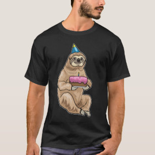 Camiseta Torta de cumpleaños de perezoso