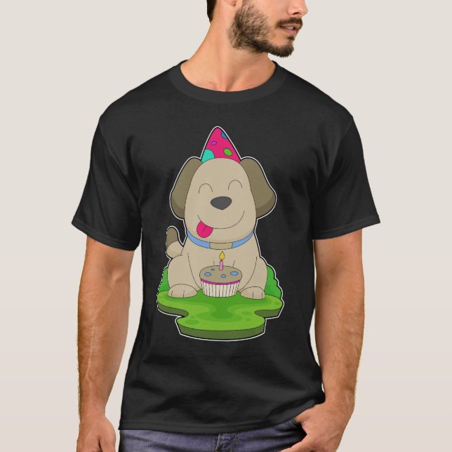 Camiseta Torta de cumpleaños de perro (Anverso)