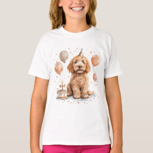 Camiseta Torta de cumpleaños de perro de Goldendoodle