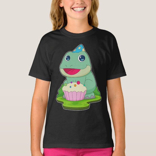 Camiseta Torta de cumpleaños de rana (Anverso)