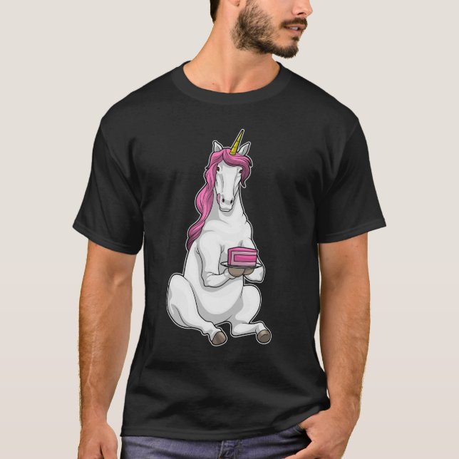 Camiseta Torta de cumpleaños de Unicorn (Anverso)