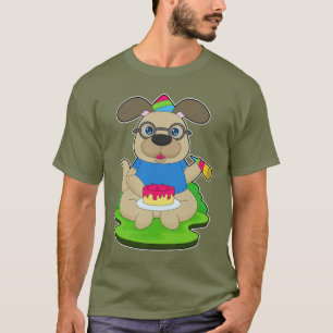 Camiseta Torta de cumpleaños para perro