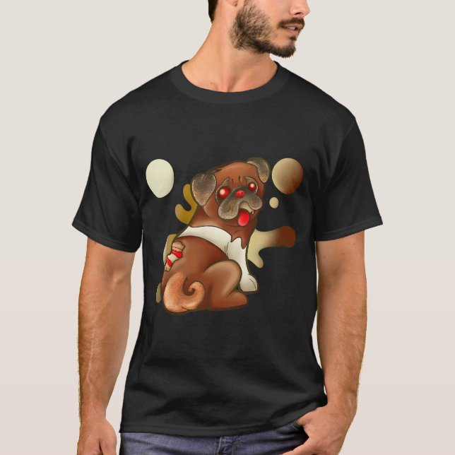 Camiseta Torta de mazapán pug (Anverso)