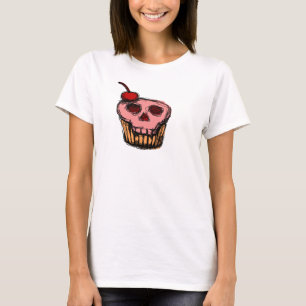 Camiseta Torta del cráneo con la cereza