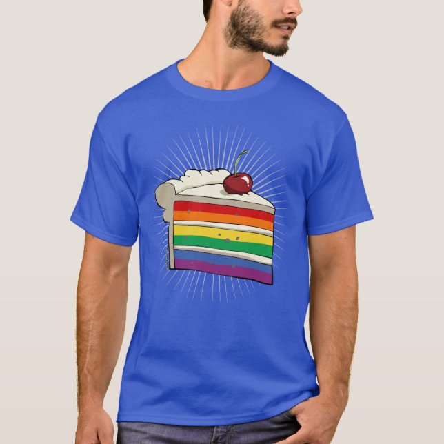 Camiseta Torta del orgullo gay (Anverso)