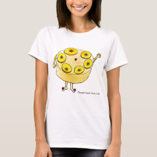 Camiseta Torta divertida de piña al revés Arte extravagante