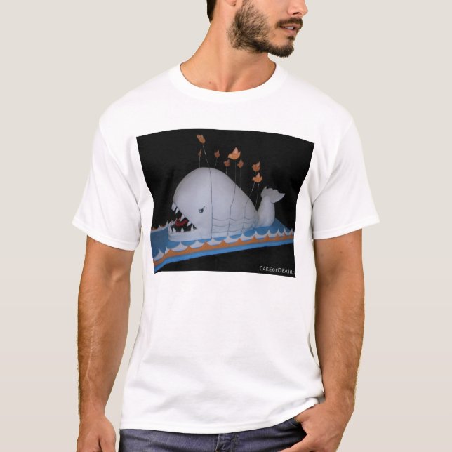 Camiseta Torta enojada de la ballena del fall (Anverso)