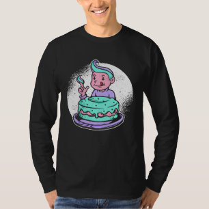Camiseta Torta Gótica Pastel Estética Gótica Gótica Ropa Em