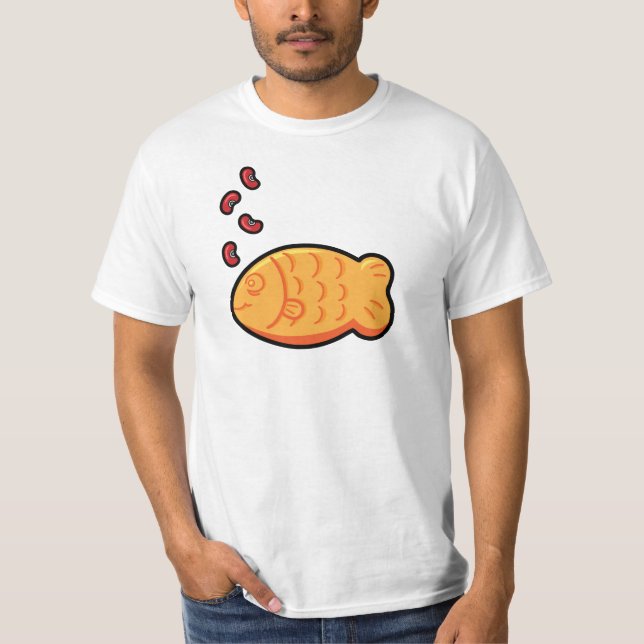 Camiseta Torta Pescado-formada japonés de Taiyaki de la (Anverso)