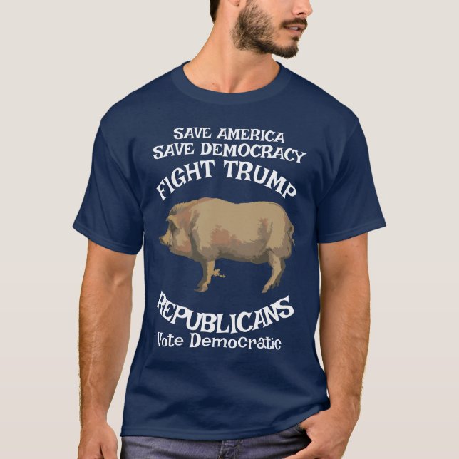 Camiseta Torta Trump Déjalos Comer Pan Queso (Anverso)