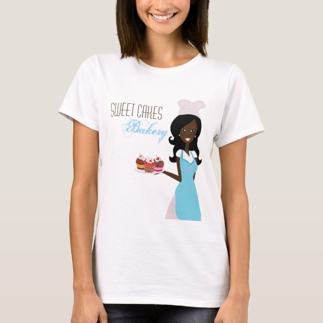 Camiseta Tortas afroamericanas de la taza del panadero de (Anverso)