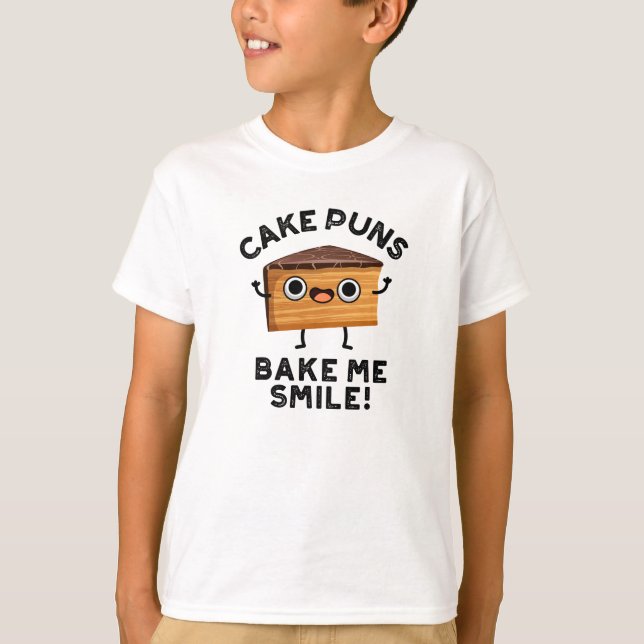 Camiseta Tortas de tarta me hacen sonreír divertido bollo (Anverso)