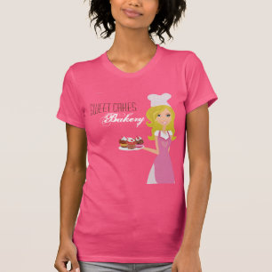 Camiseta Tortas rubias de la taza de Brown del rosa del