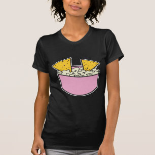 Camiseta tortilla chips en dip