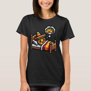Camiseta Tortilla Dormida Soñando Con La Comida Taco Mexica