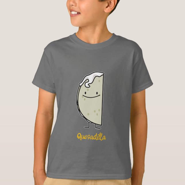 Camiseta Tortilla mexicana a la parrilla Quesadilla con que (Anverso)