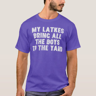 Camiseta Tortitas de Hanukkah Traen a Todos los Hombres del