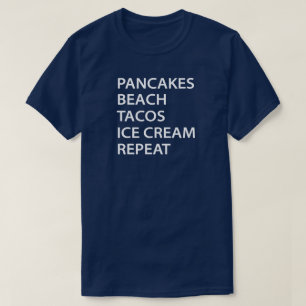 Camiseta Tortitas Playa Tacos Helado Repetir