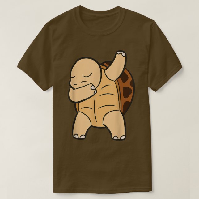 Camiseta Tortoise Dabbing Cute Sulcata Tortoise (Diseño del anverso)