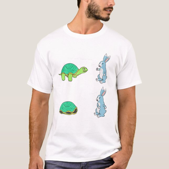 Camiseta Tortoise Gana A La Cabeza Primero Que Una Casa Gan (Anverso)
