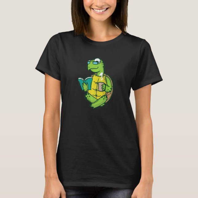 Camiseta Tortoise loves reading and Coffee or Tea (Anverso)